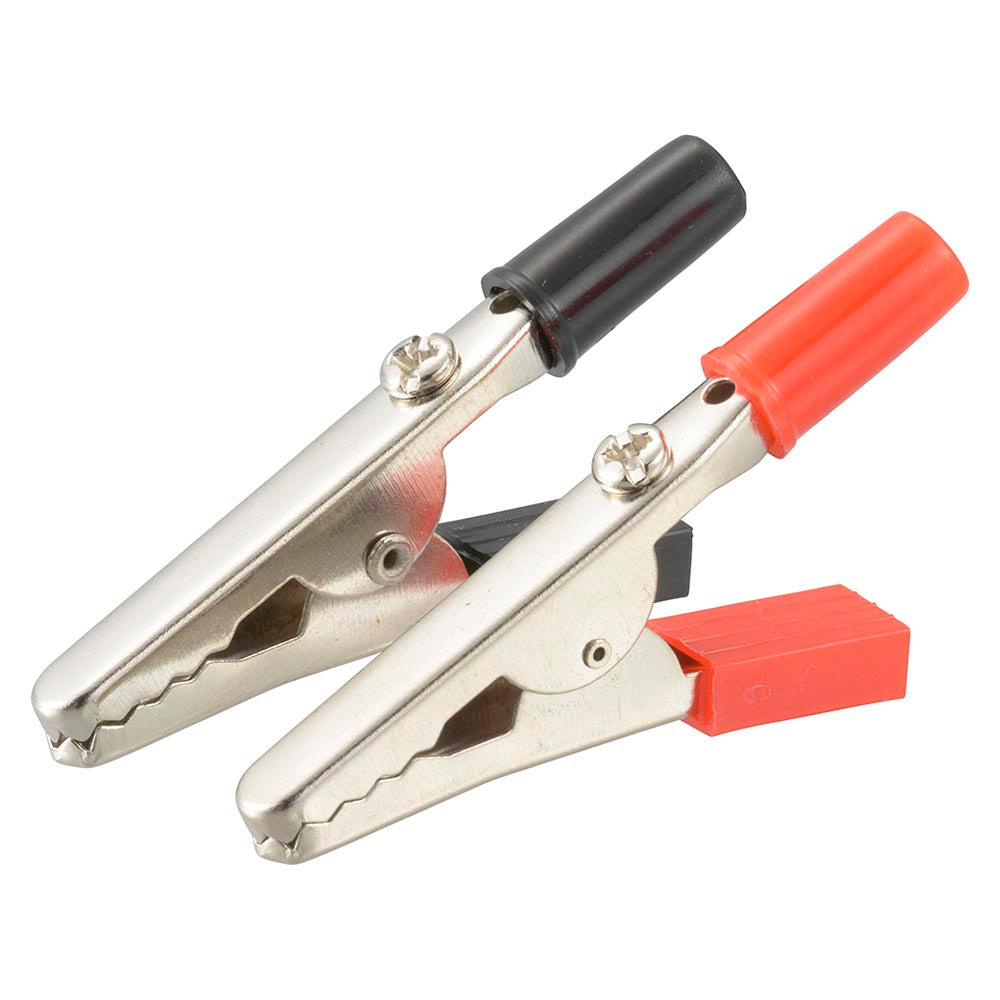 ワニグチクリップ大(全長55mm/電線別売/赤・黒各1個 計2個入)_09-1882_DZ-WCL/RK_OHM(オーム電機)